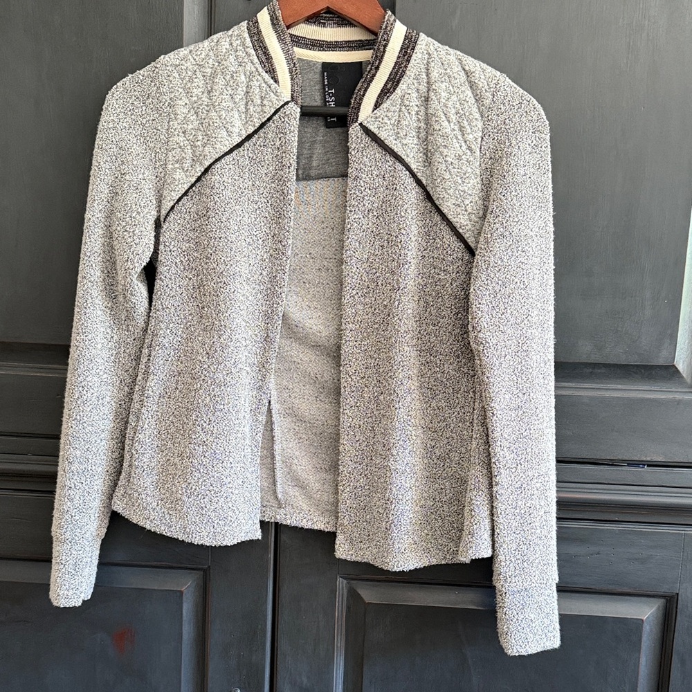 Women's light weight Gray varsity Jacket - image 1